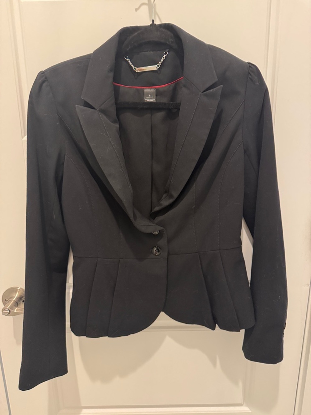 White House Black Market Women's Black Single-Button Tailored Blazer